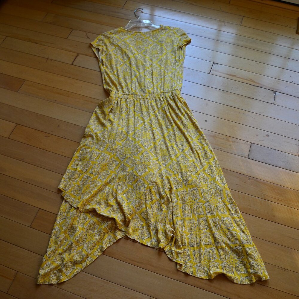 Maeve Yellow Patterned High-Low Dress - Picture 8 of 12